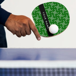 Raquete De Ping Pong Natal Garland, Verde, Seu nome, Personalize