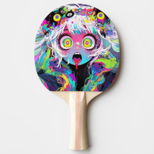 Raquete De Ping Pong Neon Kawaii Shockwave: Anima Psicodélica