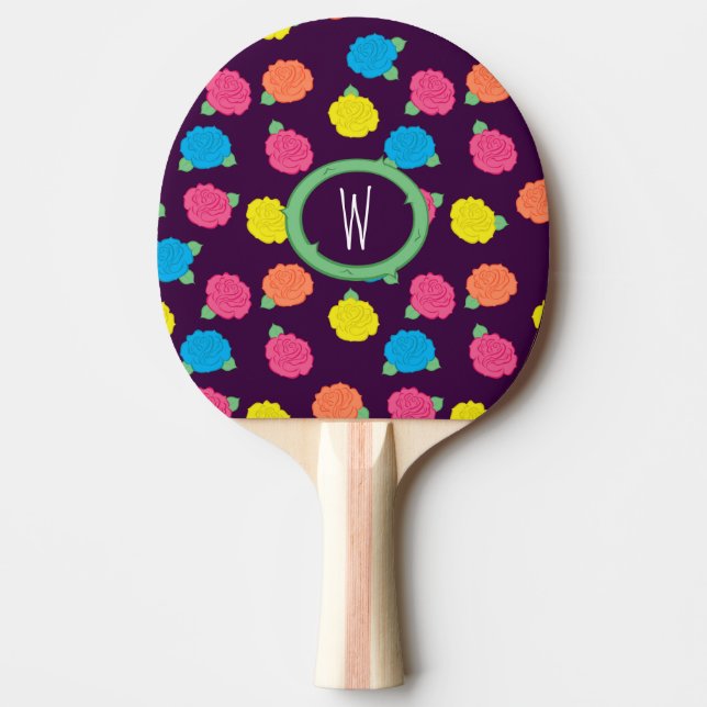 Raquete de Ping Pong Neon Roses (Frente)