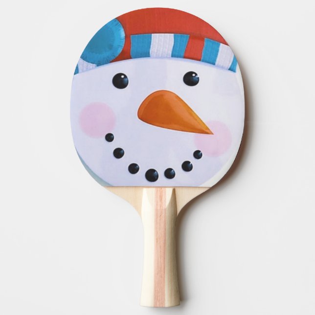 Raquete De Ping Pong Neve Carrot Nose Winter Christmas (Frente)