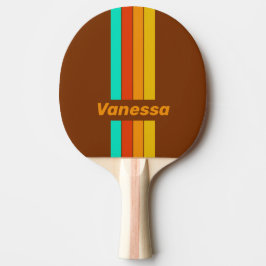 Raquete De Ping Pong Névoa do Chão da Floresta com Faixa Listrada com N