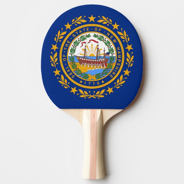 Raquete De Ping Pong New Hampshire Flag (Frente)