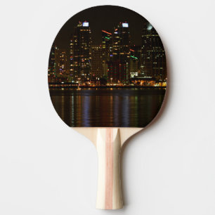 Raquete De Ping Pong Noite da skyline de San Diego