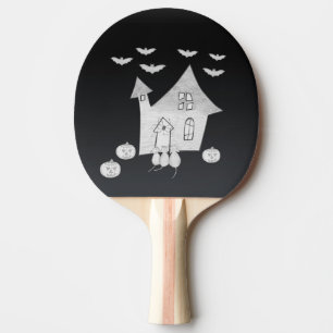Raquete De Ping Pong Noite de Dia das Bruxas com Casa Assombrada, Morce