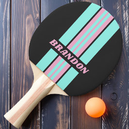 Raquete De Ping Pong Noite Retro Faixa Prism Rally com Nome