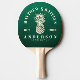 Raquete De Ping Pong Noiva Tropical de Abacaxi Verde Esmeralda