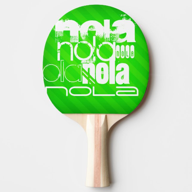 Raquete De Ping Pong NOLA; Neon Green Stripes (Frente)