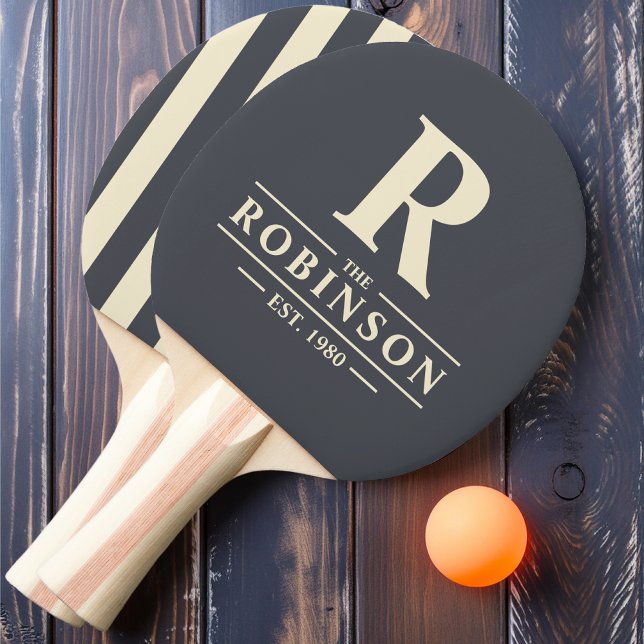 Raquete De Ping Pong Nome da família&Cinzas mediterrânicas de faixa ini (Criador carregado)