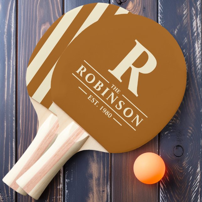 Raquete De Ping Pong Nome Da Família E Areia Inicial De Distribuição De (Criador carregado)