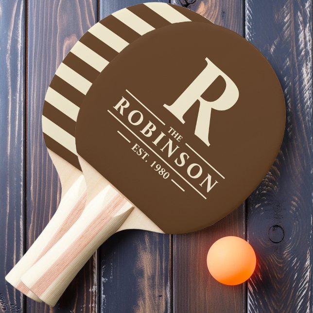 Raquete De Ping Pong Nome da Família e Polo Inicial Floresta Profunda C (Criador carregado)