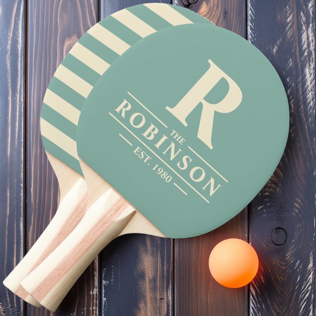 Raquete De Ping Pong Nome da família e Recife Aquático Inicial Polo (Criador carregado)