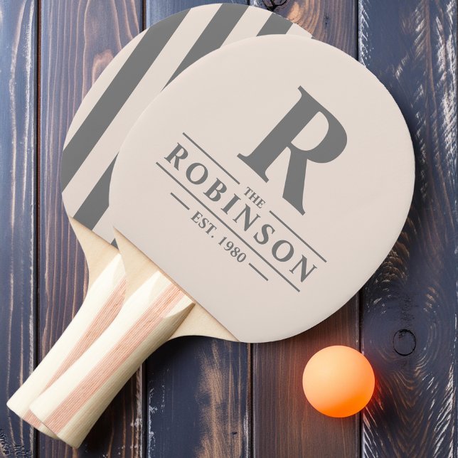 Raquete De Ping Pong Nome da Família &Polo Inicial Stricastle Sandcastl (Criador carregado)