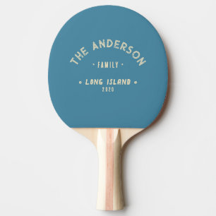 Raquete De Ping Pong Nome de Família Vintage de Meados do Século Água P