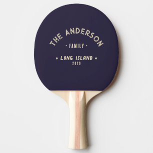 Raquete De Ping Pong Nome de Família Vintage Oceano à Meia-Noite à Beir