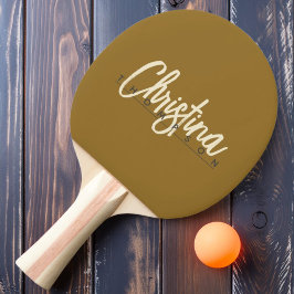 Raquete De Ping Pong Nome Deserto Quente Moderno de Meados do Século Pi