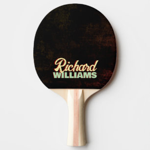 Raquete De Ping Pong Nome do jogador em preto