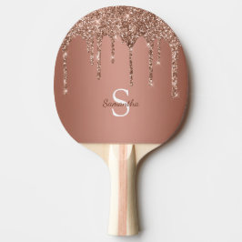 Raquete De Ping Pong Nome do Monograma de Drives Sparkle com Glitter Do