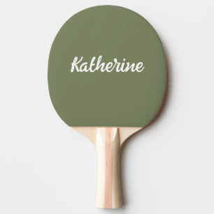 Raquete De Ping Pong Nome do Monograma Personalizado Verde