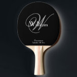 Raquete De Ping Pong Nome do Script Legal do Monograma Moderno do Gift<br><div class="desc">Festa de casamento Oferece aos Padrinhos de casamento Padrinho de casamento Presente Monograma Moderno Nome do Script Legal Ping Pong Paddle, que corresponde à Mesa Pong da Cerveja listada nesta loja. Clique em personalizar este modelo para personalizá-lo com o monograma Inicial, o primeiro nome e a data do casamento rápida...</div>