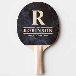 Raquete De Ping Pong Nome e Inicial da Família Pedra Escura Modesta