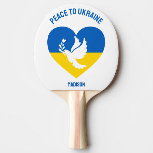 Raquete De Ping Pong Nome e texto personalizados Ucrânia