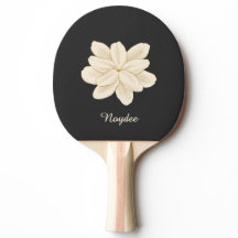 Nome Flor de Jasmim Branco em Preto