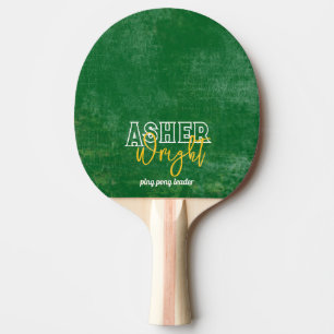 Raquete De Ping Pong Nome Moderno 'líder de ping pong' está verde angus