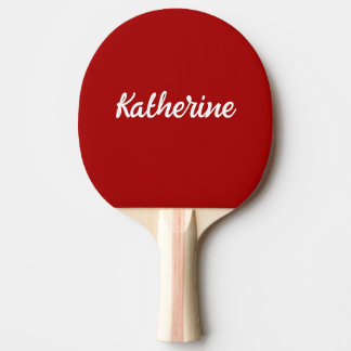 Raquete De Ping Pong Nome Monograma Personalizado Vermelho de Maçã Ador