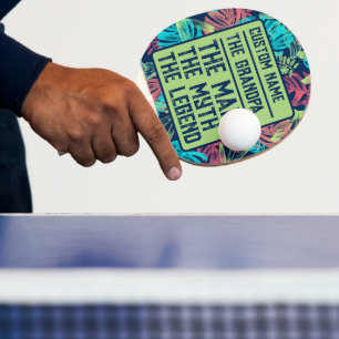 Raquete De Ping Pong Nome Personalizado Avô O Homem O Mito A Legenda