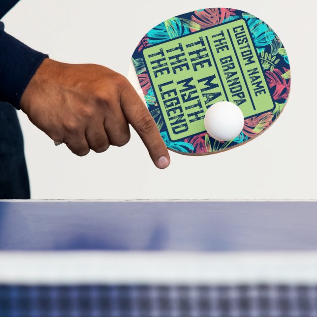 Raquete De Ping Pong Nome Personalizado Avô O Homem O Mito A Legenda (Insitu)