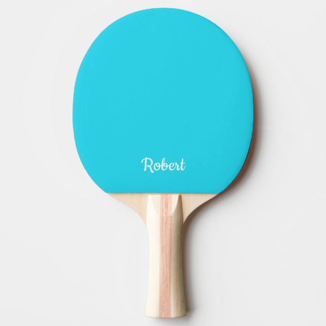 Raquete De Ping Pong Nome personalizado azuis bebés (Frente)