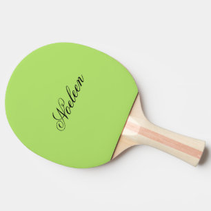 Raquete De Ping Pong Nome personalizado de cor de limão simples