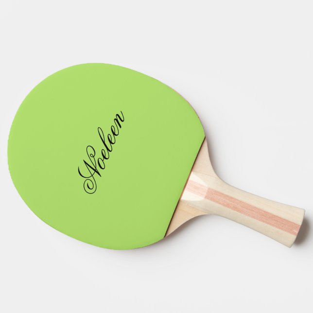 Raquete De Ping Pong Nome personalizado de cor de limão simples (Lateral)