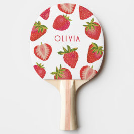 Raquete De Ping Pong Nome Personalizado de Morango
