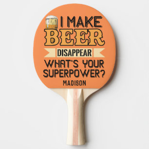 Raquete De Ping Pong Nome personalizado de Superpotência de Cerveja