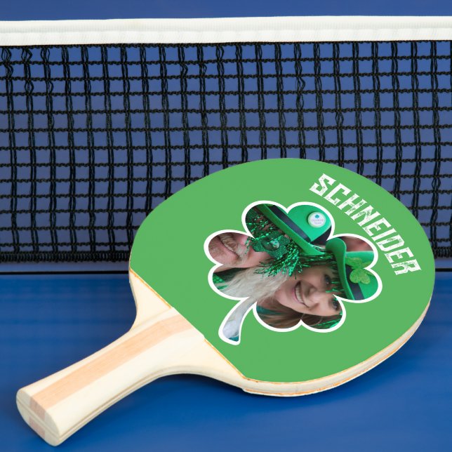 Raquete De Ping Pong Nome Personalizado Dia de São Patrício de fotos do (Insitu)