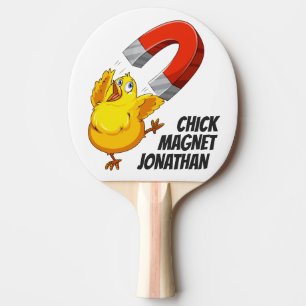 Raquete De Ping Pong Nome personalizado do Magnet pintinho