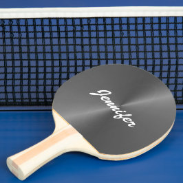 Raquete De Ping Pong Nome personalizado do metal falso brilhante para c