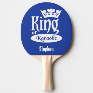 Raquete De Ping Pong Nome personalizado e rei colorido de Karaoke