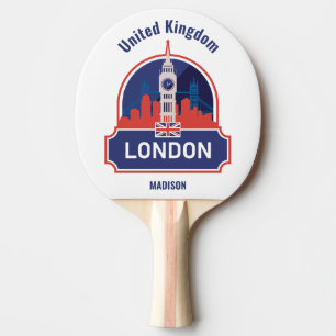 Raquete De Ping Pong Nome Personalizado Londres