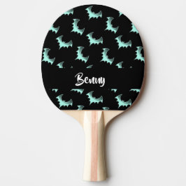 Raquete De Ping Pong Nome personalizado morcegos azuis