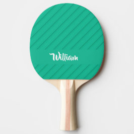 Raquete De Ping Pong Nome personalizado plástico diagonal verde texturi
