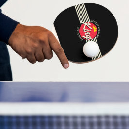 Raquete De Ping Pong Nome Personalizado Rei Do Círculo Vermelho Ping po