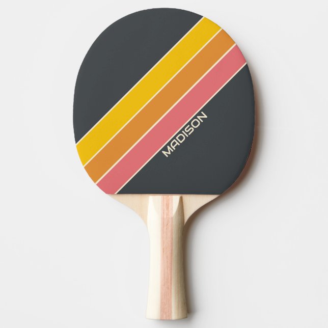 Raquete De Ping Pong Nome Personalizado Retroativo (Frente)