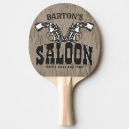 Raquete De Ping Pong Nome Personalizado Wild West Gun Revolver Saloon