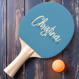 Raquete De Ping Pong Nome Pintado da Abertura Aqua Moderna do Século mé