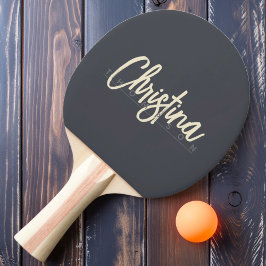 Raquete De Ping Pong Nome Pintado da Cinza Mediterrânica Moderna do séc