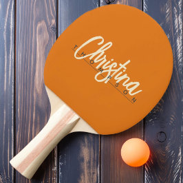 Raquete De Ping Pong Nome Pintado de Citros Quentes Modernos do Século 