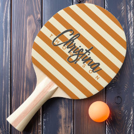 Raquete De Ping Pong Nome Pintado De Mel Queimado Por Polo Do Século De