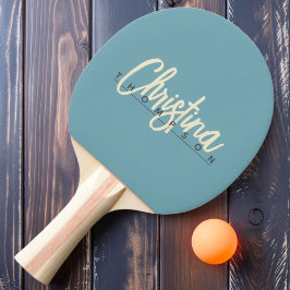 Raquete De Ping Pong Nome Pintado do Aqua Tarde Moderno Quente do Sécul